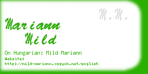 mariann mild business card